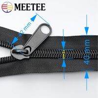 Meetee 10# 80-300cm Plastic Nylon Zippers Black Open End Long Zip for Outdoor Tent DIY Tailor Sewing Craft Bag Clothes Accessory