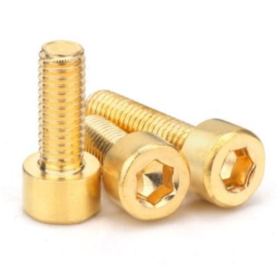 DIN912 [M3 M4 M5 M6 M8] Pure Brass Hex Hexagon Socket Cap Head Screws Nails Screws Fasteners