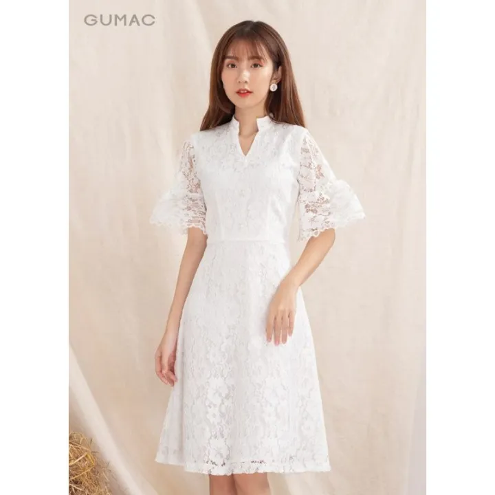 Đầm ren tay loe Gumac DA10113 size L kiểu dáng tiểu thư siêu xinh – Gumac >>> top1shop >>> lazada.vn