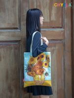 Female bag joker van gogh painting impressionistic canvas bag environmental protection bag art gallery surrounding the one shoulder of AD 【BYUE】