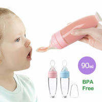 【จัดส่งจากกทม】จานเด็กกินข้าว ชุดป้อนข้าวลูกPacifier Type Medicine Feeder ช้อนซิลิโคนป้อนอาหารเด็กตรวจสอบให้แน่ใจว่าน้ำสามารถไหลออกได้อย่างเท่าเ