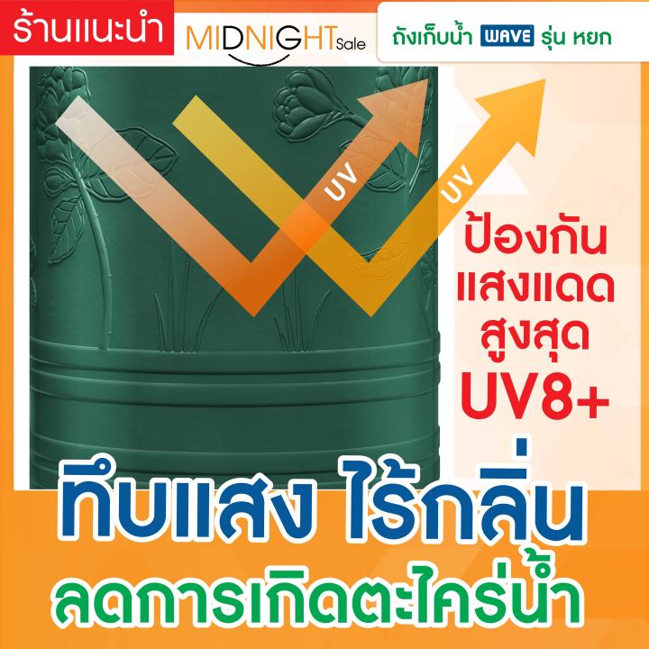 ถังเก็บน้ำ1000ลิตร-2000ลิตร-ถังเก็บน้ำบนดิน-wave-รุ่น-yok-หยก-รับประกัน-15-ปีเต็ม