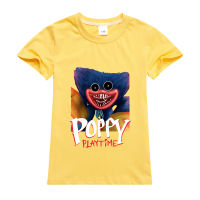 เสื้อยืดผ้าฝ้าย100% แบบบางลาย Poppy Play เสื้อยืดสำหรับเด็กเด็กผู้ชายเด็กผู้หญิงเด็กผู้หญิงแขนสั้นคอกลมเด็ก0000