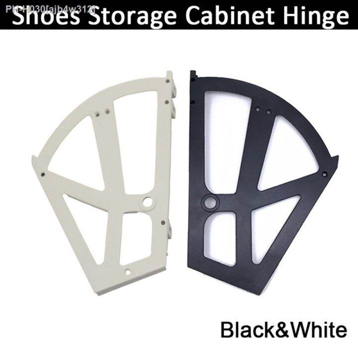 2pcs Left Right Side Hinges Shoe Storage Hinges Shelf Bracket