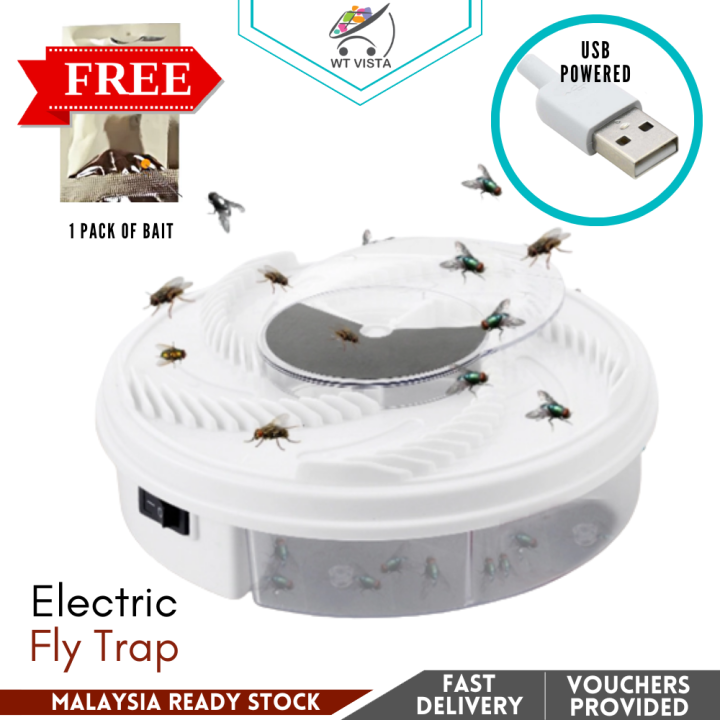 Automatic Electric Fly Trap Flycatcher Pest Control Catcher USB Mesin