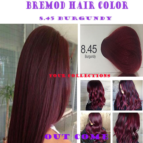 Authentic Bremod Performance Spa Hair Color Burgundy 8.45 with Bremod ...