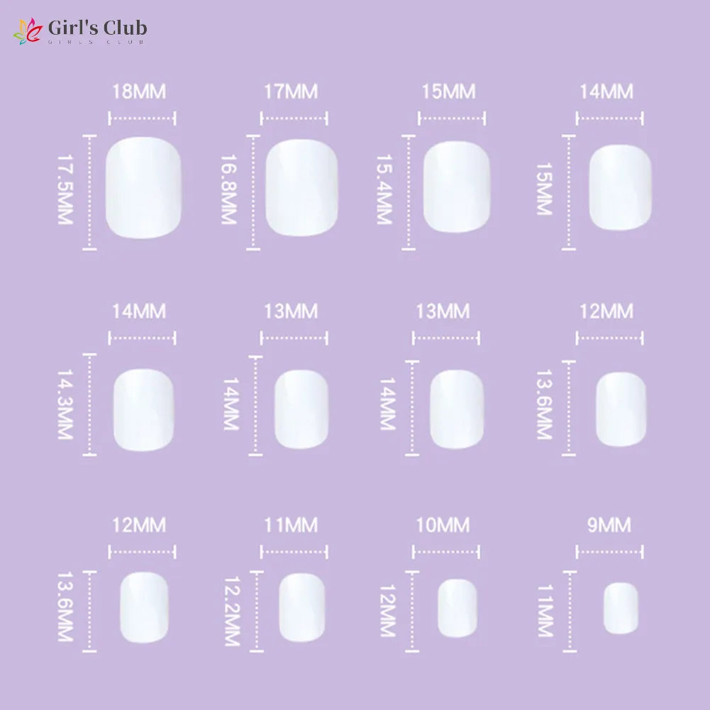 G-club 24 Chiếc Móng Tay Giả Màu Xanh Lá Cây Chuyển Sắc Tươi Mới Móng