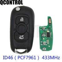 【♘COD Free Cas♘】 qiukekang81481 Qcontrol 3ปุ่มกุญแจรถยนต์รีโมทพลิก433Mhz สำหรับ Opel Vauxhall Astra K-Id46ชิป Pcf7961