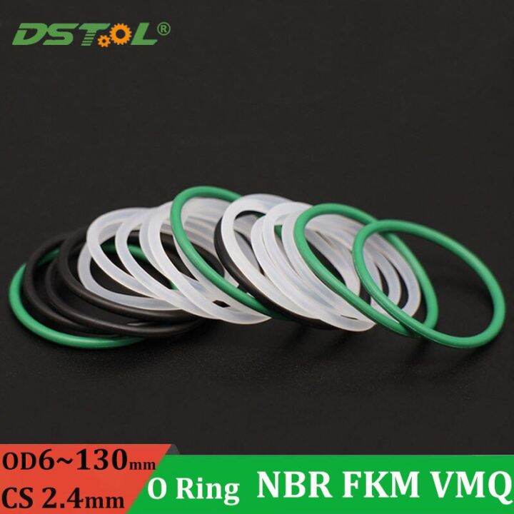 10pcs-high-quality-silicone-sealing-o-ring-waterproof-round-o-ring-insulation-cs-2-4mm-od6-130mm-nbr-fkm-vmq-white-green-black-gas-stove-parts-accesso