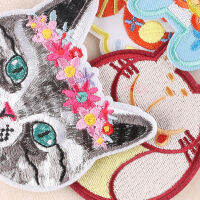 1Pcs Kawaii Cat Shark Chicken Patch เหล็กบนปักสำหรับเสื้อผ้าการ์ตูนอะนิเมะ Patches สำหรับเสื้อผ้าเด็กสติกเกอร์ Appliques-pangyh