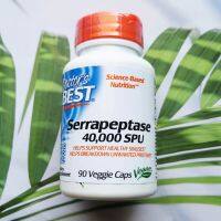 ผลิตภัณฑ์อาหารเสริม Serrapeptase 40,000 SPU 90 Veggie Caps (Doctors Best®)