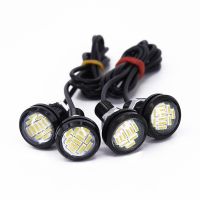 สีขาว12V 15W รถยนต์อัตโนมัติLED Drl กลางวัน Lampu Jalan ทนทาน!!!