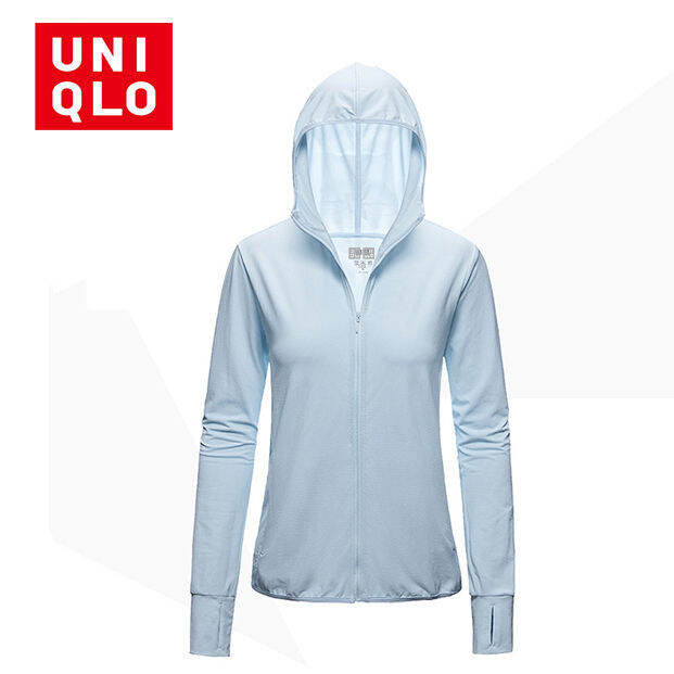 uniqlo-เสื้อแจ็คเก็ตกันแดดลำลองผู้หญิงระบายอากาศได้แห้งเร็วผ้าไหมน้ำแข็งเสื้อผ้ากันแดดวิ่งปีนเขาออกกำลังกายแจ็คเก็ตแห้งเร็วเสื้อแจ็คเก็ตกันแดดแห้งเร็วเสื้อกีฬา