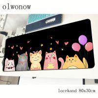 cat mousepad 80x30cm Natural Rubber gaming mouse pad big gamer mat cute computer desk padmouse keyboard large play mats