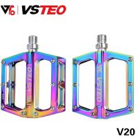 Big Bicycle Pedal VSTE V20 Ultralight Colored Aluminum Alloy Colored Anti-Skid Bearing Mountain Bike Bike Pedals MTB Foot