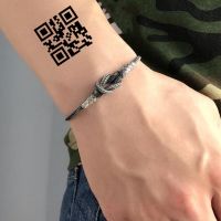 1pcs Lovers Adults Wrist Body Art for Men Women Waterproof Temporary Tattoo Sticker Creative Love QR Code Fake Tattoo Sticker
