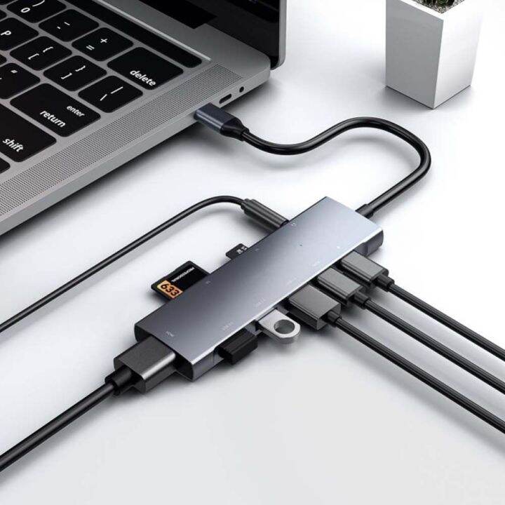 BRZ05 For Laptop Desktop Multifunctional MultiPort Docking Hub USBC PD