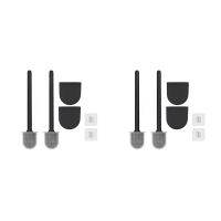 Premium Toilet Brushes &amp; Holders, 2 Pack,Wall-Mounted (Without Drilling Holes), Deep Cleaner Silicone Toilet Brush