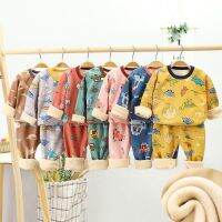 Children Clothing Sets Warm Fleece Boys Thicken Sleepwear Baby Thermal