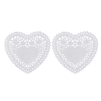 200X 4 Inch White Love Heart Paper Lace Doilies Doily for Cardmaking Scrapbooking