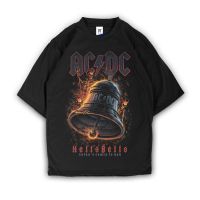 2023 เสื้อยืดคอกลม รุ่น King Flower Metal ACDC-HELLS BELLS วง Baju Premium Pria Wanita เสื้อยืดแฟชั่นลำลอง