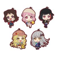 Bang Dream! Game Hello Happy World! Kokoro Poppin Party Kasumi Afterglow Ran Roselia Minato Yukina Aya Maruyama Rubber Keychain