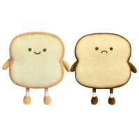 Toast Bread Pillow Plush Funny Food Plush Toy Pillows Toy Pillows Bread Shape Plush Pillow for Home Decor Kid Gift