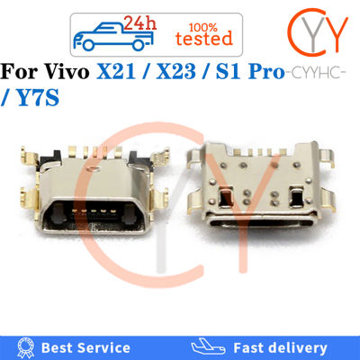 10ชิ้น/50ชิ้นสำหรับ X21 Vivo X23 S1 Y7S Pro เสียบไมโคร USB ในการชาร์จที่เชื่อมต่อพอร์ตเครื่องบรรจุไฟขั้วต่อหัวแจ็คพอร์ตพินชาร์จ