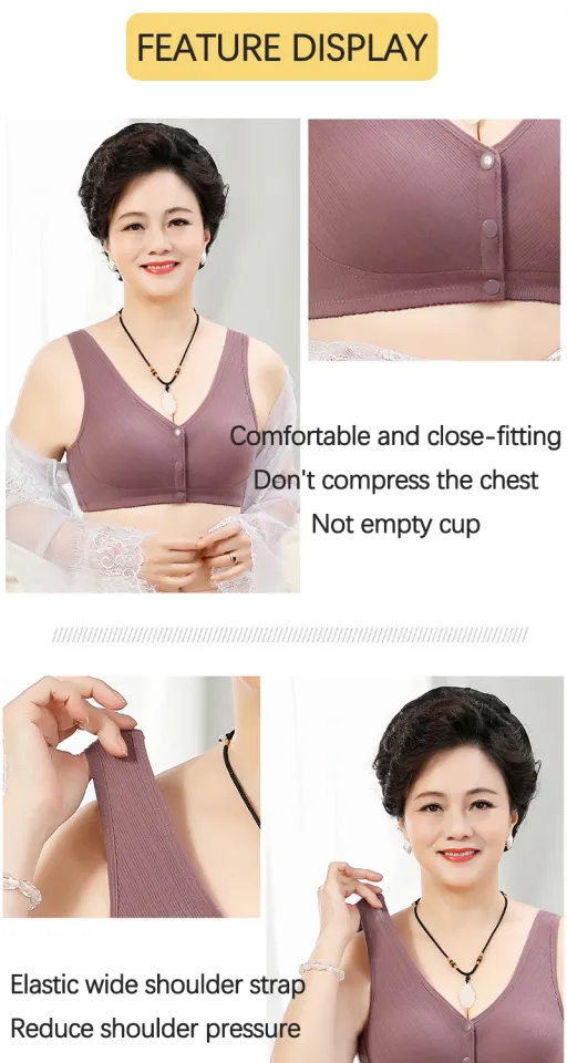Lizida trend women's bra front button bra soft cotton bra plus size  wireless bra women's underwear