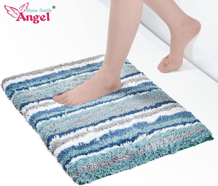 3 Piece Bathroom Rugs Set Microfiber Plush Bath Rug Non Slip