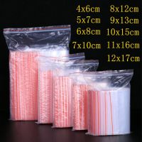 100pcs/pack Small Zip Lock Plastic Bag Reclosable Transparent Bag Shoe Bag Vacuum Bag Poly Clear Bags Thickness 0.05mm Food Storage Dispensers