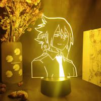 Novelty LED Lights Anime My Hero Academia Figure Tamaki Amajiki Face Silhouettes 3D Visual Night Lamp Acrylic Upward Lighting