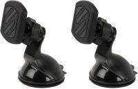 Scosche MWSM2PK-UB MagicMount Universal Magnetic Suction Cup Mount Holder for Mobile Devices, Black (Pack of 2)