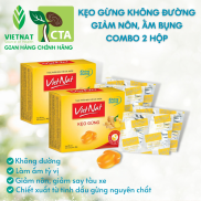 COMBO 2 HỘP KẸO GỪNG KHÔNG ĐƯỜNG VIETNAT GIẢM NÔN ẤM BỤNG Hộp 20 viên