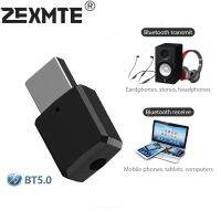 Zexmte USB Bluetooth Adapter Dongle Transmitter Receiver 2In1 Blue-tooth 5.0 AUXUSB Dual Output Adapter for PC Headphone Car