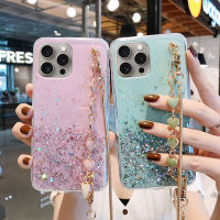 เคสiPhone 15 Plus iPhone15 Pro Max iPhone 14 13 12 11 Pro Max ใหม่2023ยางใสแวววาวแวววาวพร้อมสายคล้องยาวสง่างาม เคสโทรศัพท์ที่iPhone 15 Pro Max iPhone 15 SoftCase