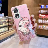 เคสใหม่2023 Honor 90 5G Lite Honor90 Honor90Lite การ์ตูนน่ารักดาวยูนิคอร์นเคส TPU ที่ต้้งพร้อมขาตั้งเคสโทรศัพท์สำหรับ Honor 90 Lite