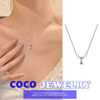 COCOJEWELRY Ins สร้อยคอมีเอกลักษณ์กันน้ำสีเข้มอ่อน,ออกแบบให้รู้สึกนุ่มนวลอเนกประสงค์