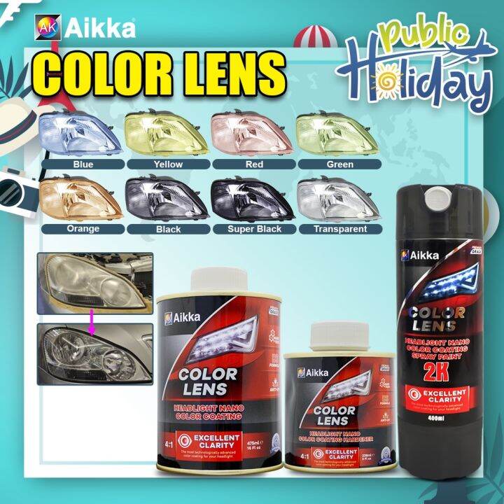 Aikka Headlight Nano Coating Color Lens DIY 41 Aerosol/1 Set/Clear