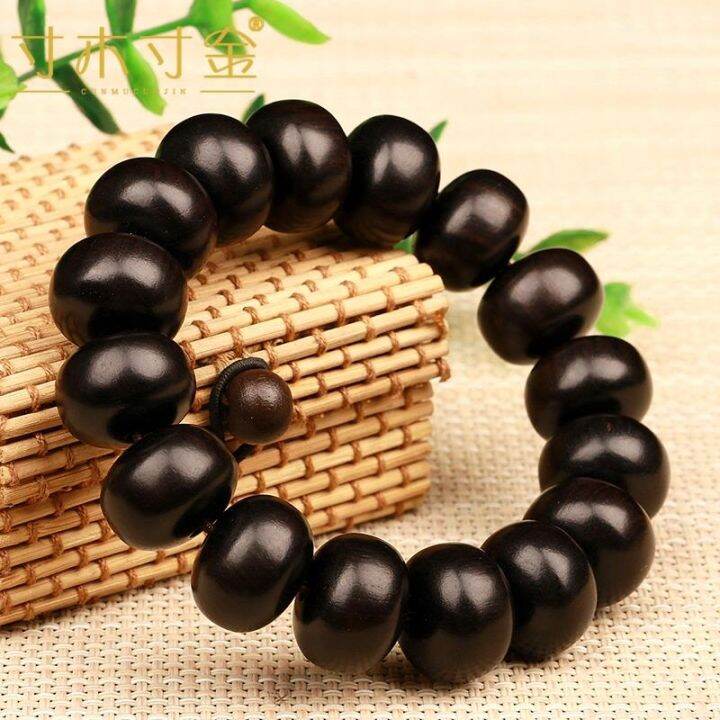 ใหม่มาถึงสีดำสร้อยข้อมือลูกปัดพุทราไม้จันทน์สีม่วงลูกคิดไม้จันทน์ลูกปัดวัสดุเก่าจมอยู่ใต้น้ำพื้นบ้านลูกปัดผู้ชายและผู้หญิงของสร้อยข้อมือ