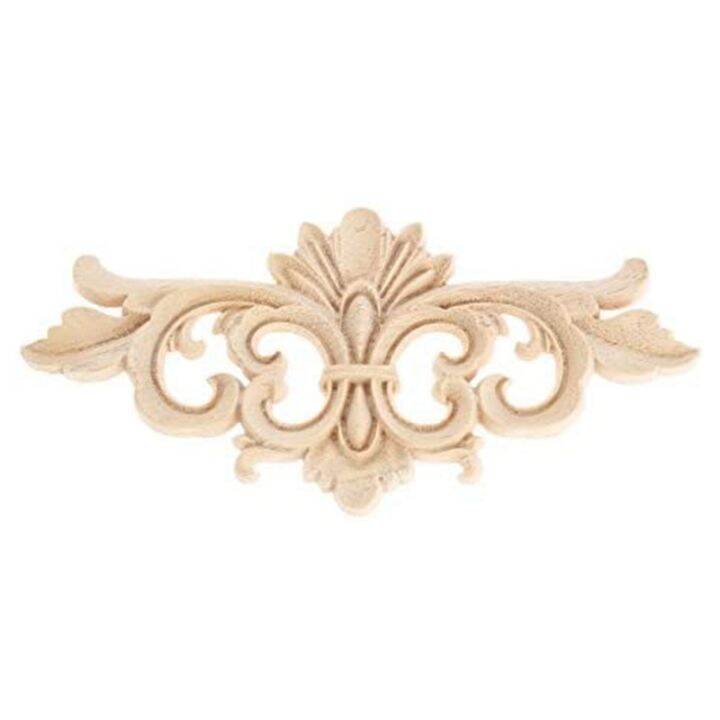 4pcs-carved-furniture-appliques-onlays-wooden-decal-corner-frame-decorative-for-cabinet-dresser-bed