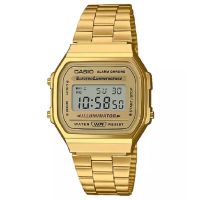 Casio Standard นาฬิกาข้อมือผู้ชาย สายสแตนเลส รุ่น A168WG,A168WG-9 - สีทอง