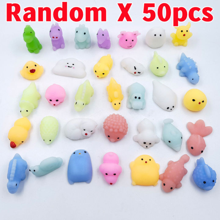 50pcs-kawaii-squishies-antistress-ของเล่น-mochi-anima-squishy-squeeze-party-favors-ความเครียดบรรเทา-fidget-ของเล่นสำหรับของขวัญเด็ก