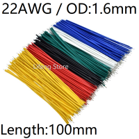 160pcs Fly Jumper Wire 22AWG Electron Solder Cable PVC Insulated OD 1.6mm Tin-plated Copper Conduct Connector Line Colorful