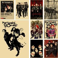 คลาสสิก Nostalgic My Chemical Romance Band โปสเตอร์คราฟท์ผ้าใบ Vintage Home Room Bar Cafe Decor Art Wall Painting