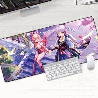 Genshin Impact Mouse Pad Yae Miko Hutao อุปกรณ์เสริมสำหรับเกมคอนโซล Anime PC Keyboard Mouse Pad เดสก์ท็อปคอมพิวเตอร์ Mouse Pad Rug XL