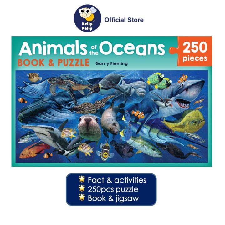 Ocean Animals Book & Puzzle 250pcs Gift Set for Kids to learn interesting  fun facts about marine life | Lazada