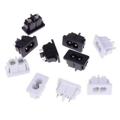 5Pcs/lot AC250V 2.5A Iec320 C8 Male 2 Pins Power Inlet Socket Connector  Wires Leads Adapters