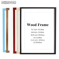 Black White Wood Color Picture Photo Frame A4 A3 Wooden Frame Nature Solid Simple Wooden Frame Wall Mounting Hardware Included