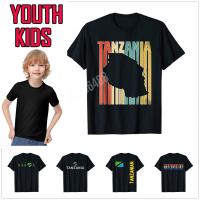 2023 new100 Cotton Youth Kids Tanzanian Flag And Tanzania Roots T-Shirt For Children T Shirt Tops Boy Girl Tee